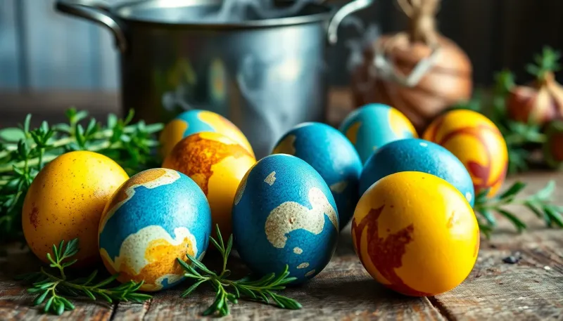 Eier färben mit Naturfarben: Rotkohl, Kurkuma und Zwiebelschalen für lebendige Ergebnisse