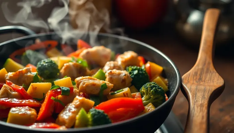 Ernährungs-Docs-Rezept: Gemüsepfanne mit Hähnchen in nur 20 Minuten zubereiten