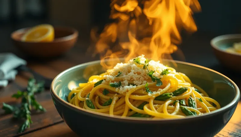 Spargel-Pasta mit Zitrone und Parmesan: Das einfache 20-Minuten-Rezept für den Feierabend